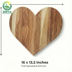 Tabla de cortar de bambú y madera Aolong en forma de corazón para servir queso, frutas, pan, bandeja de cocina, tabla de picar. - Product Image 3