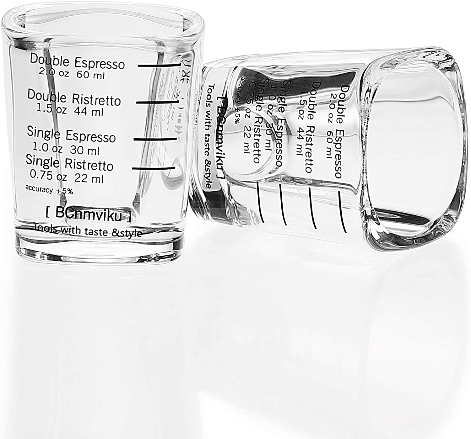 Shot Glass Liquid Heavy Sturdy Glass Shot Glasses Measuring cup Wine Glass 6 Pack 2oz/60ml