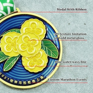 Fabricante de Medallas Oneway, Medalla Deportiva 3D de Metal Dorado para Triatlón, Maratón y Carreras, Trofeos y Medallas Personalizadas al por Mayor - Product Image 6