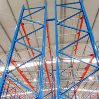 Étagères à palettes robustes avec plancher en grillage métallique, rayonnages sélectifs industriels réglables pour entrepôt et logistique