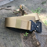 Ceinture tactique en nylon respirant en polyester avec boucle en alliage de zinc à dégagement rapide pour l'entraînement en extérieur