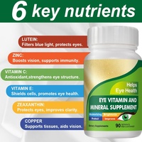 Luteine Zeaxanthine Yeux Vitamine Mineral Supplement Gelules Protection Lumiere Bleue Vision Soutien Fatigue Oculaire 90 Gel