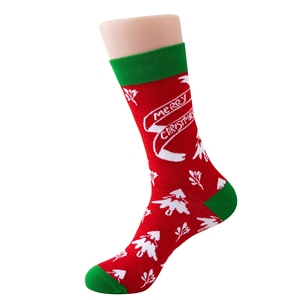 Chaussettes <span class=keywords><strong>de</strong></span> Noël pour hommes et femmes, mi-mollet, qualité export, motif flocon <span class=keywords><strong>de</strong></span> neige, vert, canne à sucre, petit sapin, parfaites pour les fêtes - Product Image 2