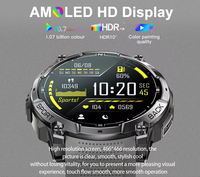Montre connectée Android GPS K76A en alliage avec écran AMOLED, bracelet en silicone, contrôle par application, assistant vocal, suivi du sommeil et de la fréquence cardiaque, alarme