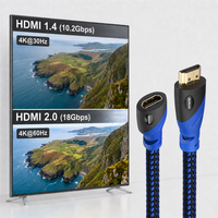 Solo Venta al por Mayor de Cable HDMI 2.0 de Alta Velocidad, 18Gbps, 4K 60Hz, Macho a Hembra, 2m