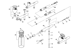 อิวาตะอีคลิปส์กาลักน้ำใช้ดูด HP-BCS แอร์บรัชแบบคู่ - Product Image 6