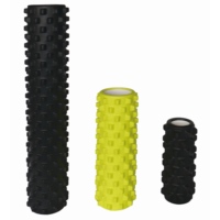 Rouleau en mousse de Pilates et de yoga haute densité, solide et durable, pour la relaxation musculaire du corps entier avec exercices en maille