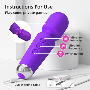 Vibrateur personnalisable en silicone pour massage, baguette de massage AV, jouet sexuel pour adultes, sextoys pour femmes - Product Image 5