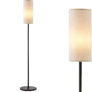 Lampe sur pied LED en fer moderne contemporaine avec interrupteur au pied pour l'éclairage d'ambiance des hôtels - Product Image 1