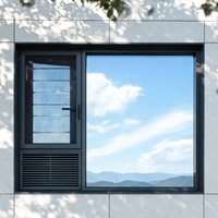 Ventanas Abatibles de Aluminio con Aislamiento Acústico, Vidrio de Alta Eficiencia Energética, Certificación Energy Star, Sellado para Balcón, Perforadas