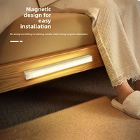 Lampe de nuit LED intelligente à détecteur de mouvement 30 cm, en ABS, design moderne et minimaliste, pour couloir, escalier, placard, bande longue, à intensité variable