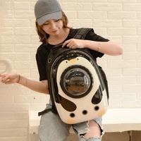 Sac à dos de transport pour animaux de compagnie en PVC avec fenêtre transparente et trous respirants pour petits chiens/chats, idéal pour les voyages en extérieur, stock usine