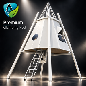 Casa Prefabbricata Portatile per <span class=keywords><strong>Campeggio</strong></span> Familiare, Pronta all'Avventura, <span class=keywords><strong>con</strong></span> Esterno Antiruggine, Layout per Weekend, Terrazza Resistente - Product Image 4
