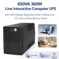 UPS Interactivo Monofásico de 650VA 360W, 220V 230V, AVR, con Batería de Respaldo para Computadora, Laptop, Router WiFi, CCTV