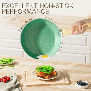 Modern Ceramic Non-Stick Aluminum Fry <b>Pan</b> Set Soft Touch Handle for Gas <b>Induction</b> Cooker Frying <b>Pan</b> - Product Image 6