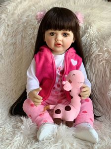 Muñeca Bebé Reborn <span class=keywords><strong>de</strong></span> Silicona Realista Hecha a Mano, 22 Pulgadas (55 cm), Juguete Suave <span class=keywords><strong>de</strong></span> Vinilo para Niña Pequeña, Cuerpo Suave Terminado, Juguete Realista para Regalo - Product Image 5