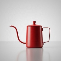 Petite bouilloire à café à bec col de cygne, 12oz/350ml, bec verseur long et étroit, en acier inoxydable, pour café et thé