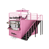 Magasin éphémère, café, bureau, boutique en conteneur maritimes modifiés, options en acier de 10, 20 et 40 pieds, design moderne de 10 pieds, bar à café et restauration rapide