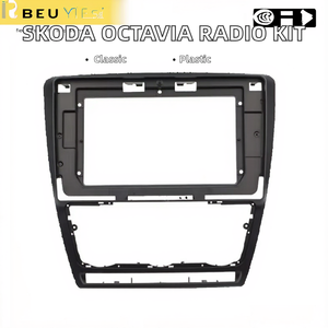 10.1인치 2 Din 플라스틱 클래식 라디오 패널 스코다 옥타비아 2007-2014 오디오 스테레오 패널 장착 설치 대시 키트 트림 - Product Image 2