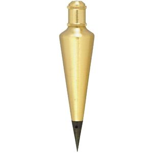 Johnson livello & strumento 116 piombo Bob 16 Oz. Finitura in ottone 1 confezione nera-per materiali in muratura - Product Image 1