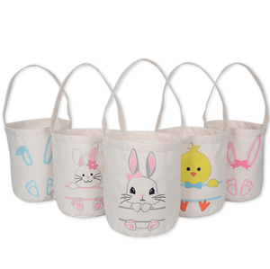 Easter Bunny Basket Personalized Bucket Bag Popular Treat Bag Candy Gift Sublimation Easter Basket