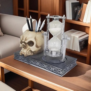 Винтажный Хэллоуин зыбучие песочные часы, держатель для ручек из смолы, экологически чистый Настольный орнамент для украшения дома, поделки - Product Image 3