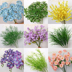 Arreglo Floral para Boda con Temática de Bosque de Flores Artificiales Estilo Monet, Tulipán Bordado, Peonía, Phalaenopsis, Planta Verde - Product Image 4