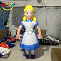 Costume gonflable de personnage de scène, costume de femme de chambre blonde gonflable