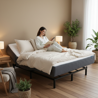 Matelas intelligent en mousse à mémoire de forme respirante de haute qualité avec housse amovible hypoallergénique et sommier élévateur intelligent intégré pour