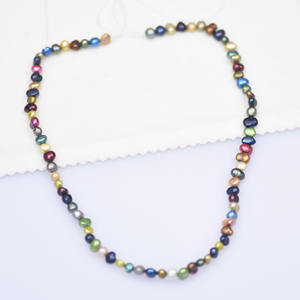 Perlas de Agua Dulce Naturales al por Mayor, de 5-6 mm, Estilo Botón, Barroco, Irregulares, Blancas, Coloridas, Hechas a Mano - Product Image 4