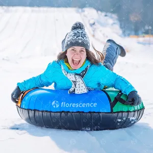 80cm 100cm Inflatable Plastic Snow Tube Double Rider Durable Nylon Good Snow Tube For Sledding And Snow Tubing
