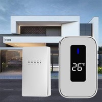 Sonnette sans fil étanche avec affichage de la température pour système auto-générateur sans batterie pour personnes âgées pour une utilisation en appartement