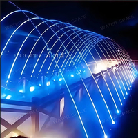 Nozel Air Mancur Laminar Jet Luar Ruangan & Dalam Ruangan dengan Lampu LED Berwarna & Tarian Air Musik Desain Modern Baja Tahan Karat untuk Kolam Renang
