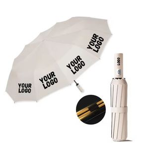 Custom Logo 12K Auto Open Double Bones <b>Umbrella</b> Design for Business & Rain Protection - Product Image 6