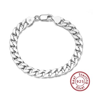 Brazalete de Eslabones de Plata, Artesanía en Metal, Pulseras de Plata de Ley 925 para Mujeres y Hombres, Brazalete de Cadena de Plata, Ajustable, Moderno, para Regalo - Product Image 2
