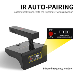 ระบบไมโครโฟนไร้สายแบบตั้งโต๊ะ Xtuga <span class=keywords><strong>YT8</strong></span> 8 ช่องสัญญาณ พร้อมระบบตัดเสียงรบกวน ดีไซน์พกพา ผลิตจากพลาสติก สำหรับการประชุม - Product Image 4