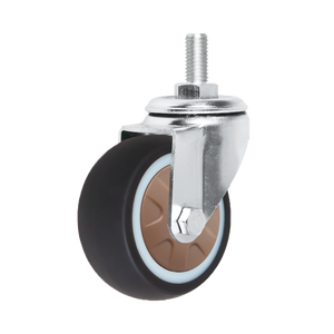 Modernes 3-Zoll-Einzelkugellager-Lastrollen rennen Braun TPR Medical Grade Schwenk rollen rad - Product Image 1