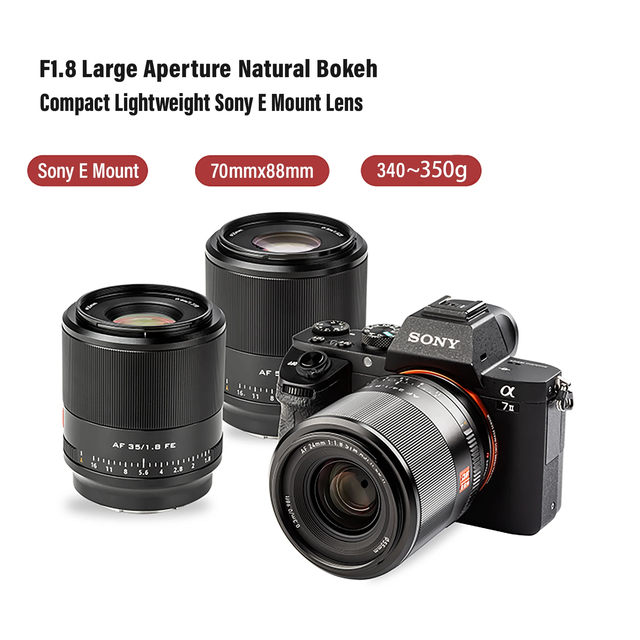 Viltrox 24mm 35mm 50mm 85mm F1.8 for Sony Auto Focus Lens extra Wide Angle Full Frame Sony E Mount Lens ZV-E10 A9II Lens