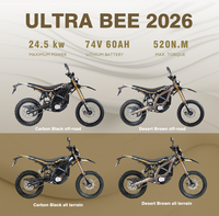 Stock 2026 ultra Bee surron E Bike 74v 60Ah Charge rapide 2026 ultra Bee 24.5kw