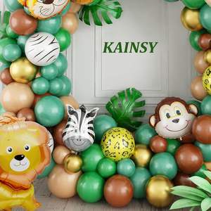 Гирлянда-арка из шаров «Джунгли» для вечеринки в стиле джунглей, с шарами с животным принтом, фольгированные шары с животными - Product Image 3