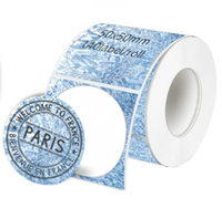 Rouleaux d'étiquettes autocollantes en papier thermique pour Phomemo M110 M200 M220 M221 Mini imprimante de poche fabricant d'étiquettes Style de texture 50*50 rond