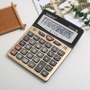Calculadora de Voz Taksun de 12 Dígitos con Doble Fuente de Alimentación para Uso en Oficina y Finanzas - Product Image 1