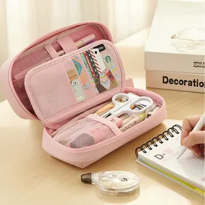 Custom Big Capacity Pencil Case Storage Pouch Pen Case Travel Stationery Bag School College Office Organizer for Teens Girls