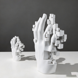 Meuble TV en résine de style italien minimaliste, ornements en forme de palmier, buffet, sculpture d'étude, pièce d'<span class=keywords><strong>art</strong></span>, pièce témoin, décoration douce - Product Image 1