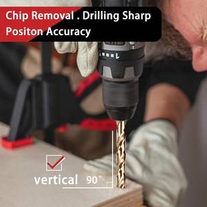 Juego de brocas helicoidales de titanio de 13 piezas Oem Pexmientas con vástago hexagonal, juego de brocas de impacto HSS de 135 grados con estuche de almacenamiento para mí - Product Image 5