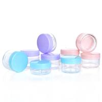 Pot à crème transparente en plastique, Mini boîte à crème pour échantillons cosmétique avec couvercles pour crème à paupières/ombre à paupières, 5g 10g 15g 20g