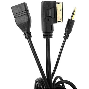 Ventas al por mayor personalizado <span class=keywords><strong>AMI</strong></span> MDI a USB hembra estéreo 3,5mm macho AUX Audio adaptador Cable reemplazo para coche VW Audi 2014 A4 A6 Q5 Q7 - Product Image 3