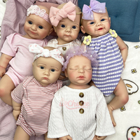 Poupée Reborn en Silicone Souple à Expressions Variées, Fille, avec Détails de Veines Réalistes, Vente Directe Usine, Article de Collection