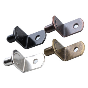 Soportes para Estantes de Acero Laminado en Frío en Forma de L, Herrajes Duraderos para Muebles de Gabinete, Clavos para Divisores - Product Image 1