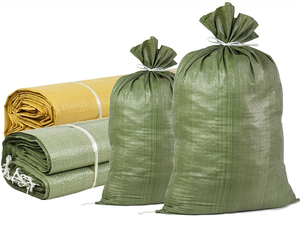 Sac tissé en PP de haute qualité pour l'emballage de céréales de 50 kg pour les engrais, les aliments pour animaux, la farine avec impression personnalisée - Product Image 1